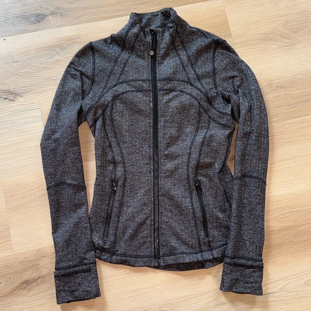 Lululemon Define Jacket Heathered Herringbone Heathered Black  Size 6